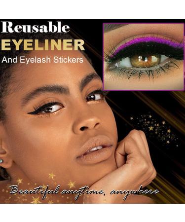 Mxshc False Eyelashes 4 Pairs SelfAdhesive Eyelash Strips Reusable Make Up Glue for Daily Use Party Travel Purple - Buy Online on GoSupps.com