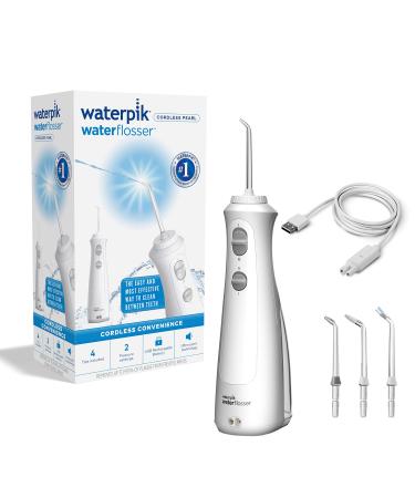 Cordless Pearl Water Flosser Electric Dental Flosser Rechargeable Dental Plaque Removal Tool to Clean Between Teeth Oral Irrigator Ideal for Travel or Small Bathrooms - White (WF-13UK) Cordless Pearl White - Buy Online on GoSupps.com