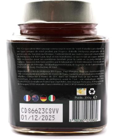 MELIPONA HONEY - PRECIOUS BEE HONEY WITHOUT DART - 300G JAR - MEXICAN SCAPTOTRIGONA. - Buy Online on GoSupps.com