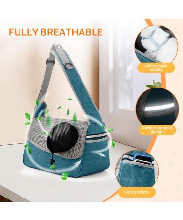 Flovippet Sling for Dogs & Cats - Breathable Dog Carrier Bag for Small Dogs up to 5kg - Soft Outdoor Travel Bag (Azure Blue) - Buy Online on GoSupps.com