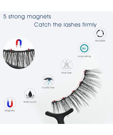 Alcastar Magnetic Eyelashes & Eyeliner Kit - 7 Pairs Natural Waterproof Easy to Use - Buy Online on GoSupps.com