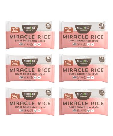 Miracle Noodle Miracle Rice - Plant Based Shirataki Rice, Keto, Vegan, Gluten-Free, Low Carb, Paleo, Dairy Free, Low Calories, Kosher, Soy Free, Non-GMO - Perfect for Your Keto Diet - 8 oz (Pack of 6) Standard Packaging