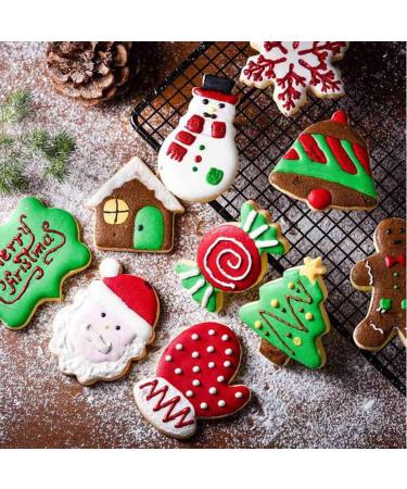 FELTECHELECTR 5pcs Christmas Die Cutting Snowflake Cookie Candy Chocolate Baking Accessory Stainless Steel Props - Buy Online on GoSupps.com