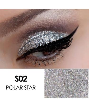 FOCALLURE Glittering Liquid Eyeshadow - High Impact, Long Lasting, Quick-Drying, Crease Resistant - Polar Star 02 - Buy Online on GoSupps.com