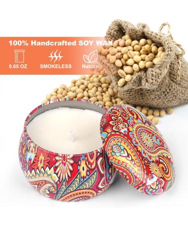 Scented Candles Gift Set - 4Pcs 5.65OZ Natural Soy Wax Aromatherapy Candles for Home and Travel - Long Lasting and Portable - Ideal Birthday or Christmas Gifts for Women - Buy Online on GoSupps.com