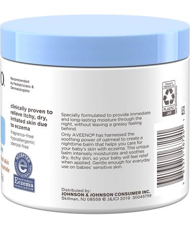 Aveeno Baby Eczema Therapy Nighttime Balm | Soothes Dry Itchy Skin | Hypoallergenic & Fragrance-Free | 11 oz - Buy Online on GoSupps.com