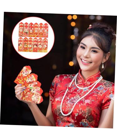 ABOOFAN 96 pcs Child Paper Cartoon Wallet Bag Money Bag Chinese Style Kids Wallet Lai Si Feng Festive red envelopes red Wallet Piggy Bank Three-Dimensional New Year Kids Purse aldult - Buy Online on GoSupps.com
