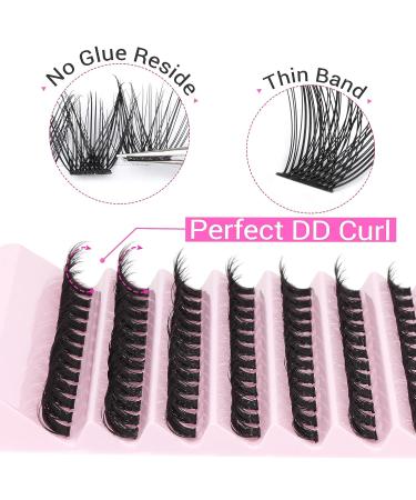 Focipeysa Wispy Cluster Lashes 120pcs | D Curl Fluffy Individual Lashes 8-16mm | Natural Look DIY Eyelash Extensions - Buy Online on GoSupps.com