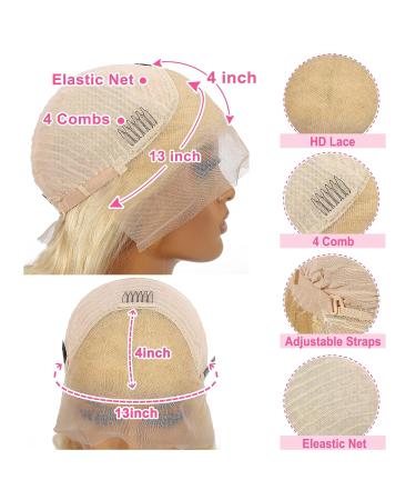 613 Blonde Human Hair Lace Front Wig 20 Inch - Brazilian Virgin Body Wave, 180% Density, HD Lace Frontal, Pre Plucked with Baby Hair - Buy Online on GoSupps.com