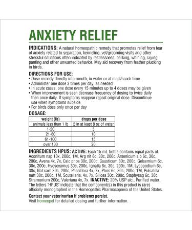 HomeoPet Anxiety Relief 15 ml | Natural Pet Calming Solution - Buy Online on GoSupps.com