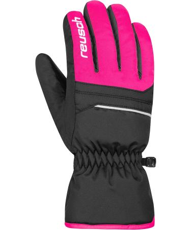 Reusch Unisex Youth Kids Gloves Alan Junior - Warm Windproof Extra Breathable Black/Pink - Size 6 - Buy Online on GoSupps.com