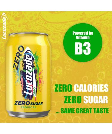 Lucozade Sport Orange 12x500ml (Packaging May Vary) & Lucozade Zero Fizzy Drink Tropical Flavour Sugar Free Low Calorie 6 Pack 330ml Cans Orange + Tropical Flavour 500 ml (Pack of 12) - Buy Online on GoSupps.com