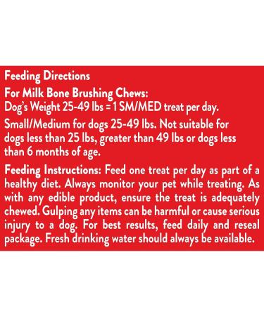 Milk-Bone Fresh Breath Brushing Chews - 25 Small/Medium Dental Dog Treats - Buy Online on GoSupps.com