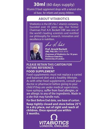 Vitabiotics Wellbaby Vit D Drops 30ml - Essential Vitamin D Supplement - Buy Online on GoSupps.com