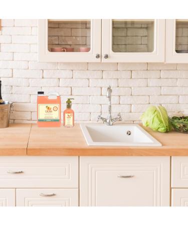 Cucina Peach & Mandarin Hand Soap Set - 200ml Bottle & 1L Refill | International Shipping - Buy Online on GoSupps.com