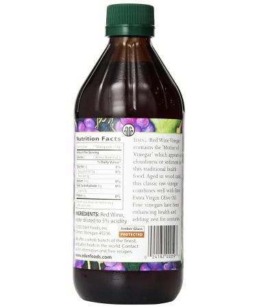 Eden Organic Red Wine Vinegar 16 fl oz â€“ Raw & Natural Amber Glass - Buy Online on GoSupps.com