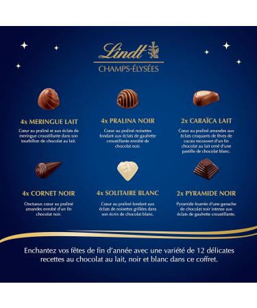 Lindt - Assorted CHAMPS- LYS ES Box - Assorted Milk Chocolates Black and White - Pralines Crispy and Smooth - Ideal for Chr - Buy Online on GoSupps.com