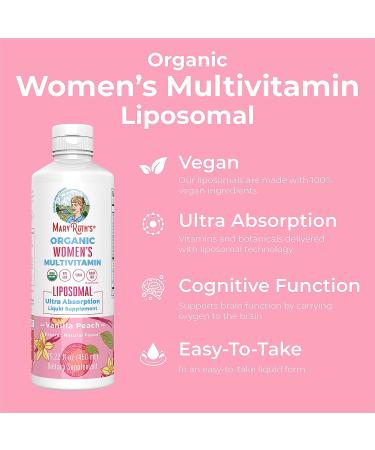 MaryRuth's Organic Women's Liquid Multivitamin - Immune Support & Cognitive Health | 15.22 fl oz - Buy Online on GoSupps.com