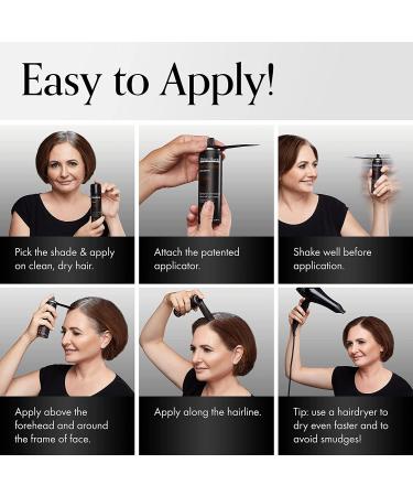 Michel Mercier Hair Root Touch Up Spray - Fast, Easy Coverage for Grey Hair - Dark Brown - Protects Hairline and Scalp Health - For Women and Men - Buy Online on GoSupps.com