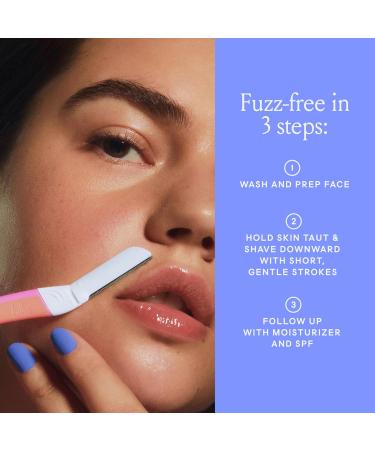 Billie Dermaplane Starter Kit - Reusable Handle & 3 Refill Blades | Remove Facial Hair & Shape Brows - Dermatologist Approved | Shop Now - Buy Online on GoSupps.com