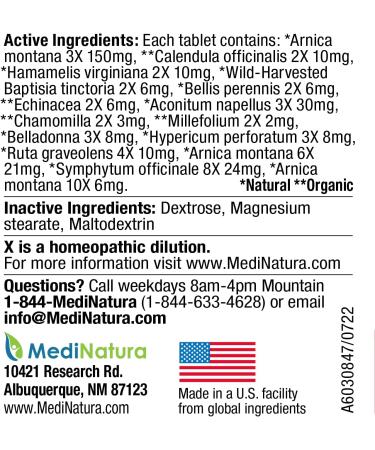 MediNatura Whole Body + Joints Bundle: T-Relief Arnica for Natural Arthritis Pain Relief - 100ct Tablets - Buy Online on GoSupps.com
