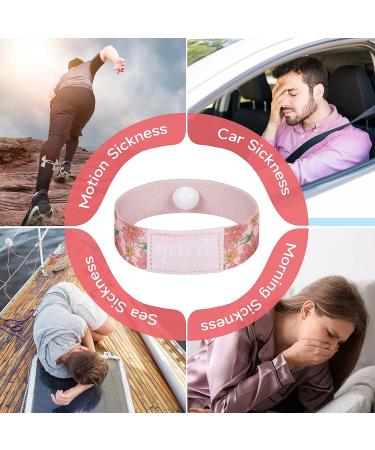 MEIYYJ Travel Sickness Bands - Motion Sickness Relief for Adults, Pregnant Women & Kids - Anti Nausea Wristbands in Green Pink - Small Size - Buy Online on GoSupps.com