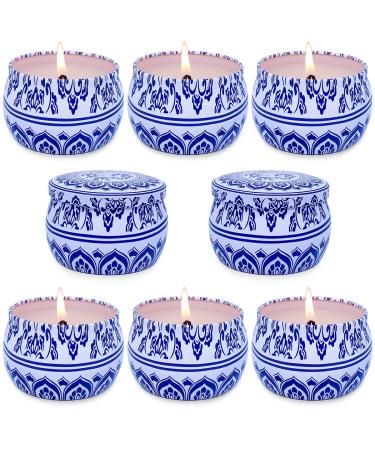 Outdoor Citronella Candles 4.4oz Natural Soy Wax Candles for Patio Porch in Summer, Pack of 8 8 x 4.4oz Citronella
