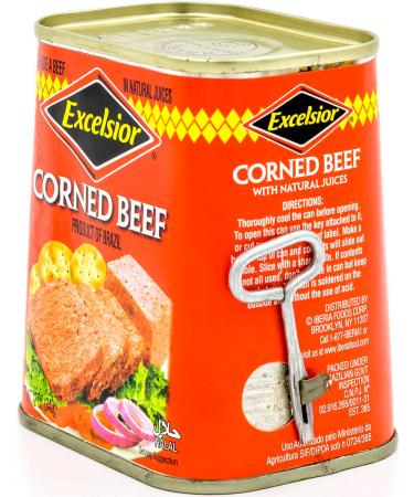 EXCELSIOR Corned Beef in Natural Juices - 12 Oz | Premium Quality Canned Corned Beef - Buy Online on GoSupps.com