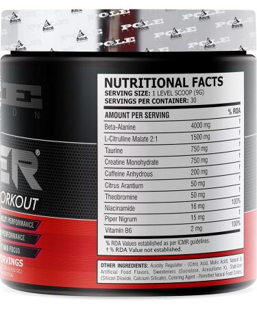 Buy Pre-Workout Powder - Flavored Maximum Performance Formula (270g | 30 Servings) | Watermelon Flavor - International Shipping Available - Buy Online on GoSupps.com