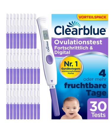 Clearblue Ovulation Test Kit Advanced & Digital 1 Digital Test Holder and 30 Ovulation Tests - Buy Online on GoSupps.com