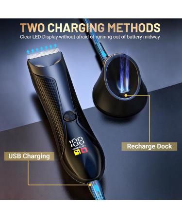 Buy KNCANEO Waterproof Rechargeable Body Hair Trimmer for Men - Electric Ball Trimmer & Male Care Set with Ceramic Blade & LED Light | Perfect Gifts for Men - Buy Online on GoSupps.com