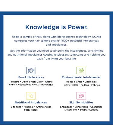 UCARI Intolerance & Food Sensitivity Test Kit | 1500+ Food, Environmental & Skin Tests | Non-Invasive Bioresonance Health Testing | Fast Results - Buy Online on GoSupps.com
