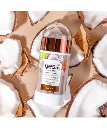 Yes To Coconut Coffee 2-In-1 Scrub Cleanser Stick | Exfoliating & Cleansing Formula | Natural Vegan & Cruelty-Free | 2.5 Fl Oz - Buy Online on GoSupps.com