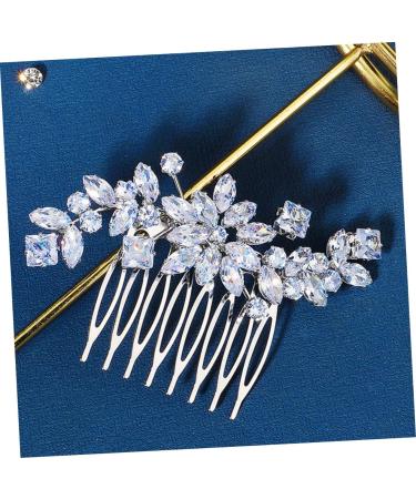 Angoily Crystal Side Hair Comb Crystal Hair Comb Hair Topper Wedding Hair Comb Wedding Bridal Hair Comb Hair Accessory for Girls Tiara Zircon Decorate Bridesmaid Flower Girl - Buy Online on GoSupps.com