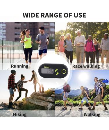 Buy 3D Clip Pedometer | Portable Digital Fitness Tracker for Walking & Running - Perfect for Men & Children - Black - Buy Online on GoSupps.com