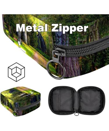 Green Wonderland Garden Nature Sanitary Napkin Storage Bag - Portable Period Pocket for Women & Teens Menstrual Cup Holder & Breastfeeding Insert - Buy Online on GoSupps.com