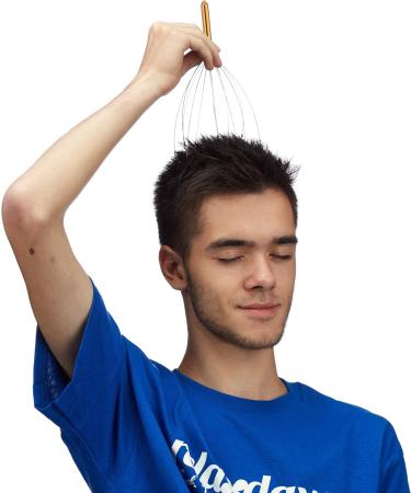 Gold 6-Pack 6x Head Massager - 12 Arms with Knobs for Ultimate Head Massage & Relaxation - Buy Online on GoSupps.com