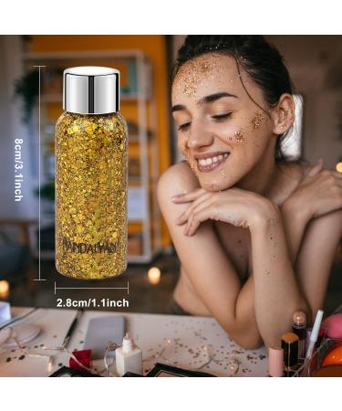 Buy Vegena Body Glitter Gel - 5 Bottle Set | Chunky Face & Hair Glitter for Festivals Parties & Cosmetics (White Gold Silver Pink) - International Shipping Available - Buy Online on GoSupps.com
