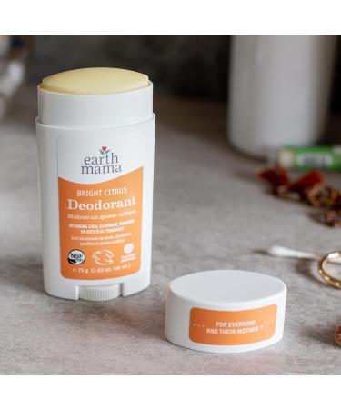 Earth Mama Bright Citrus Deodorant | Safe for Sensitive Skin Pregnancy and Breastfeeding Contains Organic Grapefruit and Calendula No Baking Soda or Aluminum 2.65-Ounce (2-Pack) NEW Bright Citrus 3 Ounce (Pack of 2) - Buy Online on GoSupps.com