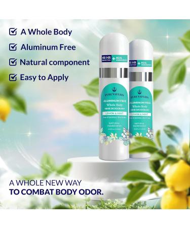 Whole Body Deodorant Spray Contains Natural Ingredients Deodorant for Men & Women | 48HR Protection Aluminum Free Nautral Deodorant Spray | Large Bottle 4.05 Fl Oz (Limon & Mint) - Buy Online on GoSupps.com