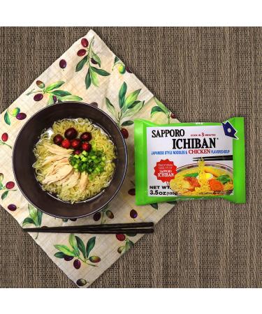 Sapporo Ichiban Chicken Ramen Noodles - No. 1 Tasting Japanese Instant Noodles | 24 Pack Case (3.5 Oz) - Buy Now! - Buy Online on GoSupps.com