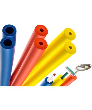 6 Pack Foam Grip Tubing/Foam Tubing - 3 Sizes - Ideal Grip Aid for Utensils, Tools and More - No BPA/Phthalate/Latex