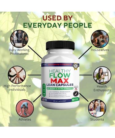 GREENVIFY Healthy Flow Max Lean Capsules Maximum Strength 60 Capsules 30-Day Supply Vegan Gluten Free No Sugar (5) - Buy Online on GoSupps.com