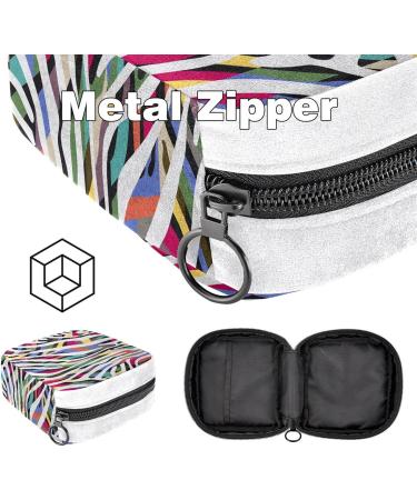 GIAPB Sanitary Napkin Storage Bag | Period Tampon Makeup Pad Pouch | Colorful Zebra Background | Color4688 - Buy Online on GoSupps.com