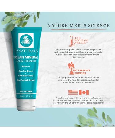  OZNaturals OZNaturals Ocean Mineral Pore Minimizing Gentle Facial Nettoyant For Normal Oily Dry Combination And Sensitive Skin 4 Fl Oz 118.3 ml - Buy Online on GoSupps.com