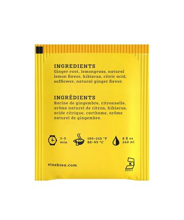 Stash Tea Lemon Ginger Herbal Tea - 100 Tea Bags, Pack of 1 - Buy Online on GoSupps.com