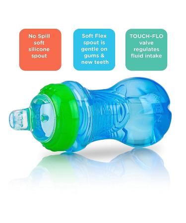Nuby 10 oz No Spill Easy Grip Trainer Cup - Blue/Red (2 Count) | Leak-Proof Design | BPA-Free | Toddler Sippy Cup - Buy Online on GoSupps.com