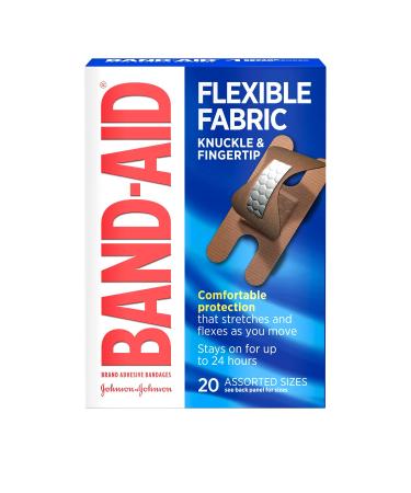 BAND-AID Brand Flexible Fabric Bandages Knuckle & Fingertip, 20 Count - Buy Online on GoSupps.com