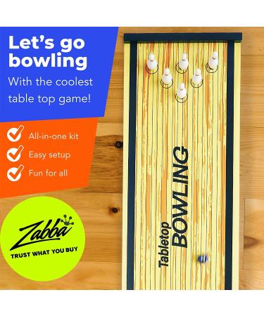 Elite Sportz Bowling Game Set - Fun Indoor Table Game for Kids and Adults - Portable Set with Lane, 6 Pins, and 2 Bowl Bearings - Perfect for Home or Traveling - Buy Online on GoSupps.com