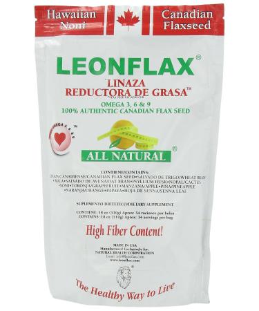 Leonflax, 100% Authentic Canadian Flax Seed, All-natural, High Fiber Content, Dietary Supplement to Improve your Digestive Health, 18 Oz, Bag